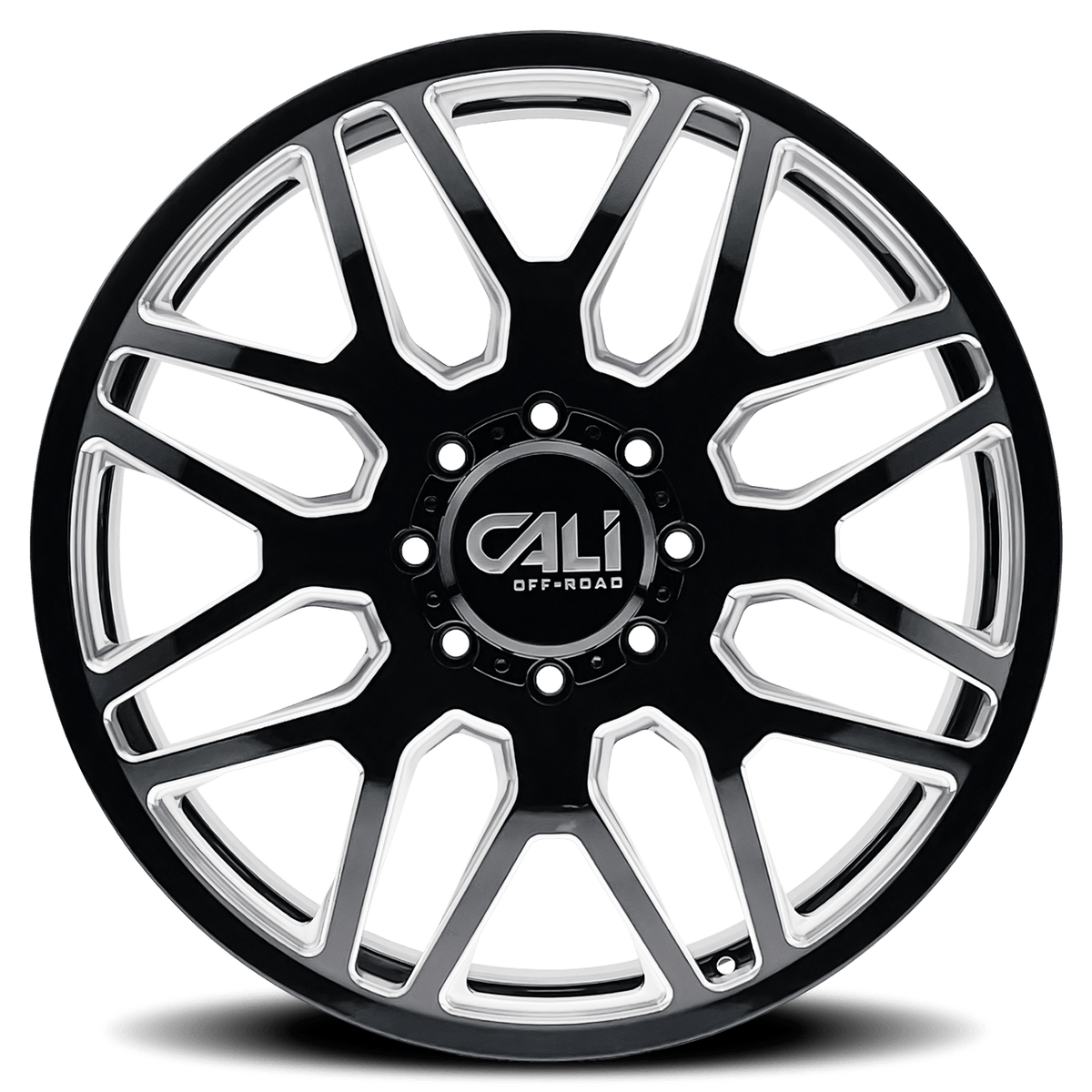 Cali Off-Road Invader Dually 9115D Wheel – Gloss Black w/ Milled Spokes