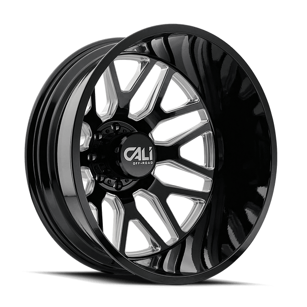 Cali Off-Road Invader Dually 9115D Wheel – Gloss Black w/ Milled Spokes