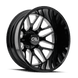 Cali Off-Road Invader Dually 9115D Wheel – Gloss Black w/ Milled Spokes
