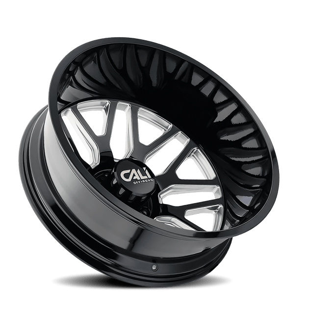 Cali Off-Road Invader Dually 9115D Wheel – Gloss Black w/ Milled Spokes