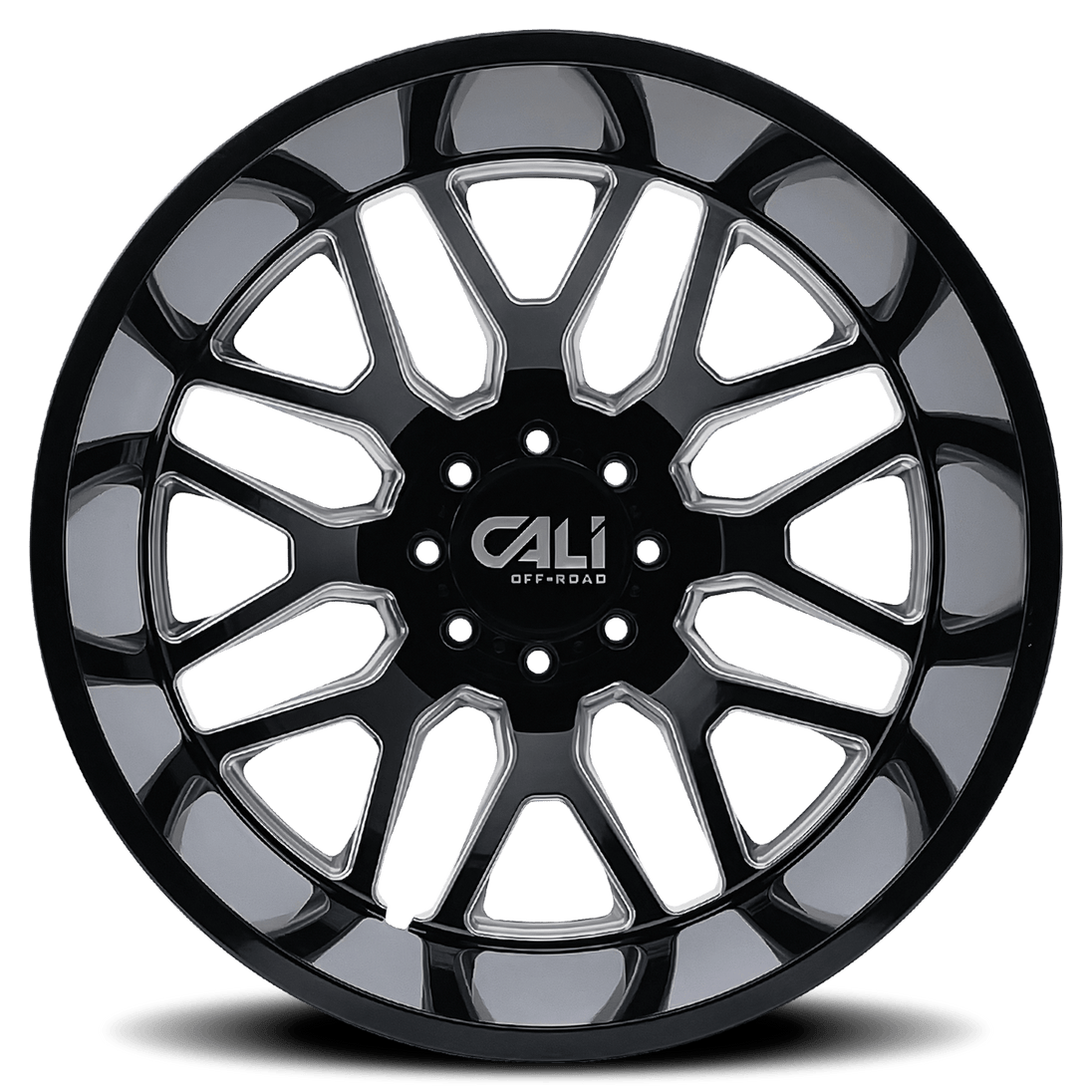 Cali Off-Road Invader Dually 9115D Wheel – Gloss Black w/ Milled Spokes
