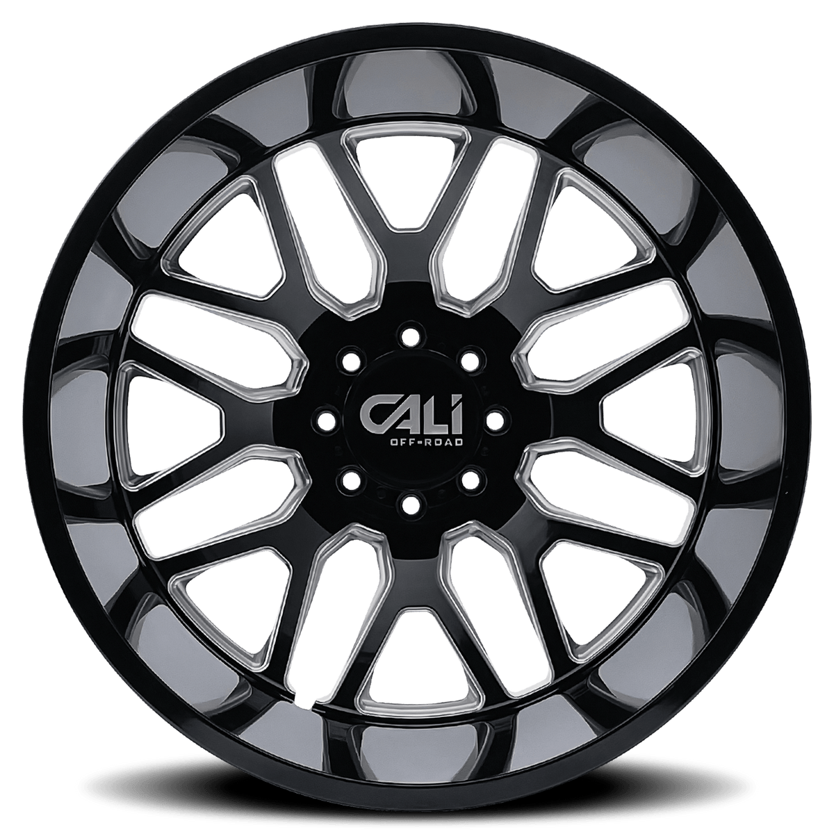 Cali Off-Road Invader Dually 9115D Wheel – Gloss Black w/ Milled Spokes