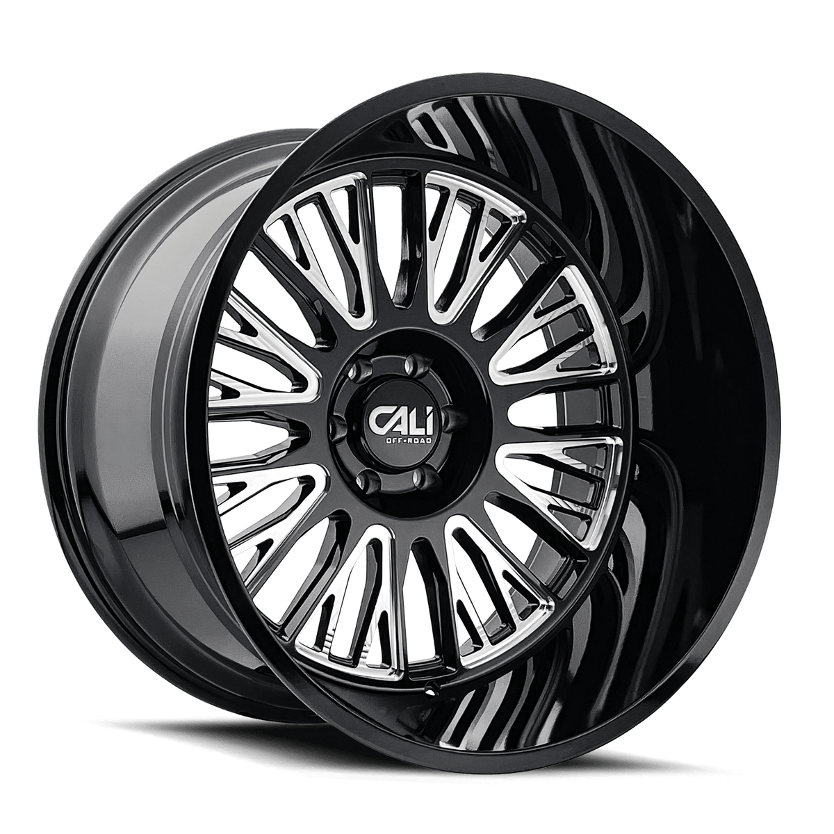 Cali Off-Road Vertex 9116 Wheel – Gloss Black w/ Milled Spokes