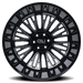 Cali Off-Road Vertex 9116 Wheel – Gloss Black w/ Milled Spokes