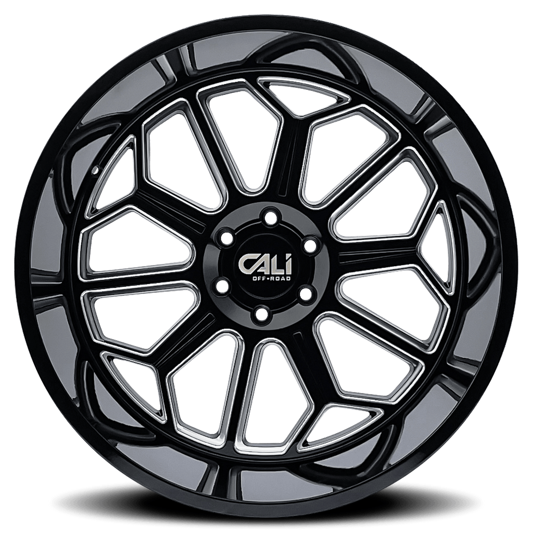 Cali Off-Road Auburn 9117 Wheel – Gloss Black with Milled Spokes