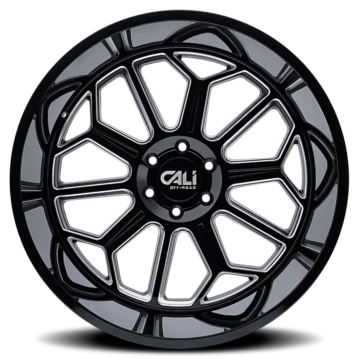 Cali Off-Road Auburn 9117 Wheel – Gloss Black with Milled Spokes