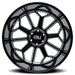 Cali Off-Road Auburn 9117 Wheel – Gloss Black with Milled Spokes