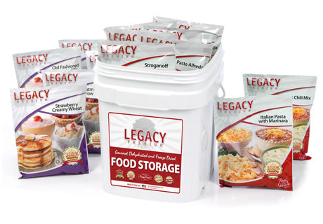 Legacy Food Storage 60 Serving Breakfast, Lunch, and Dinner Bucket main product packaging shot