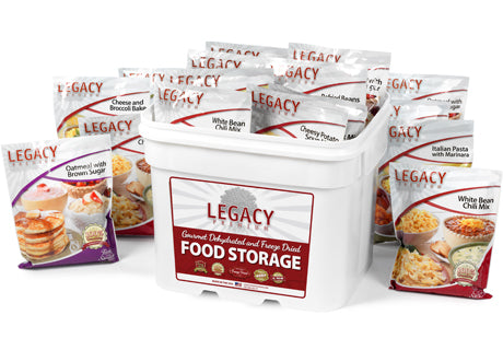 Legacy Food Storage 240 Serving Package storage bucket packaging view