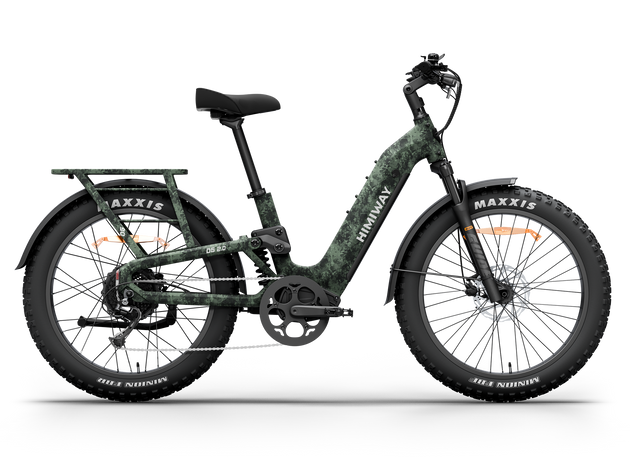 Himiway D5 2.0 Camo step-thru fat tire e-bike, side view