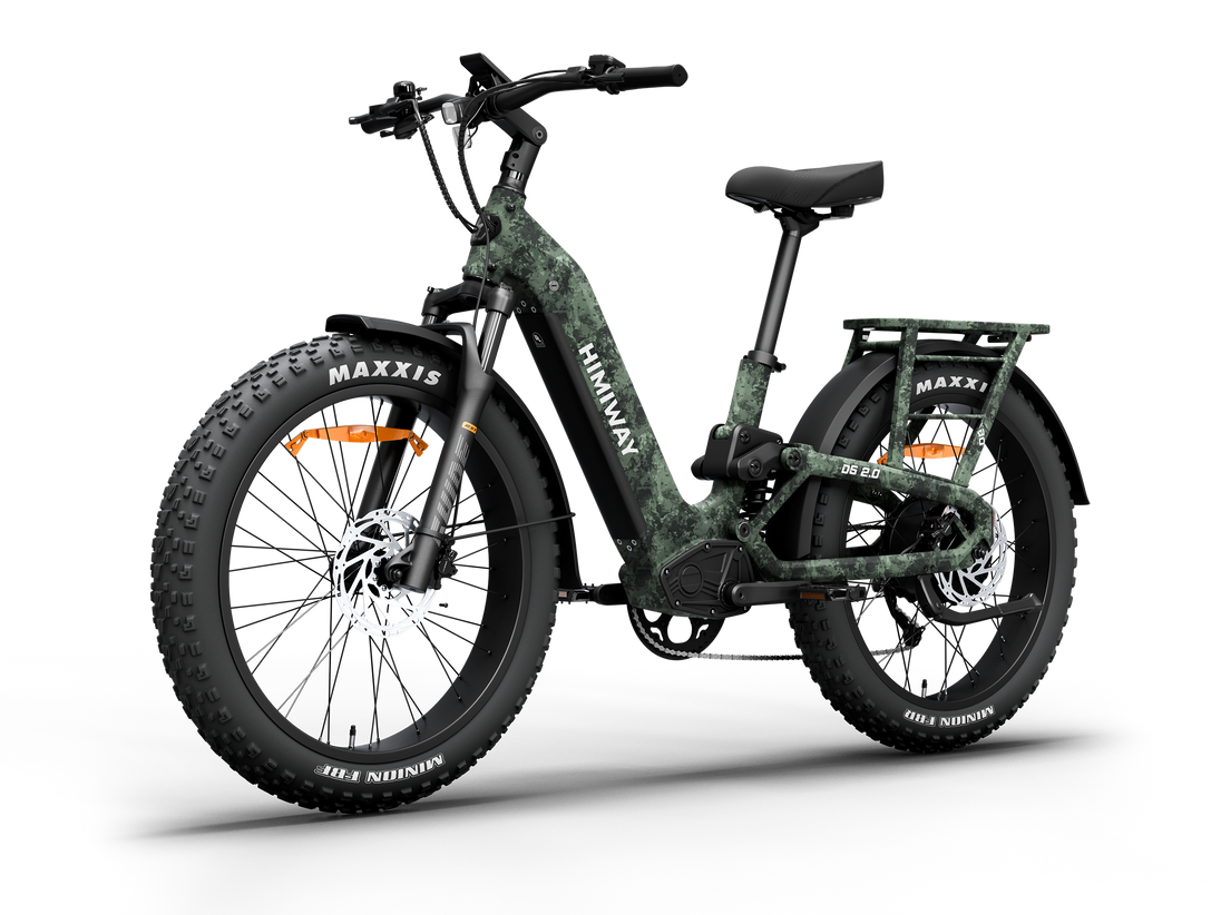 Himiway D5 2.0 Camo e-bike, front angle
