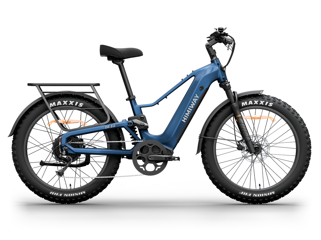 Himiway D5 2.0 e-bike in Midnight Blue, side view