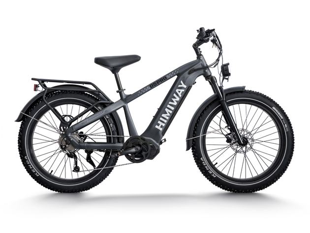 Himiway D5 Pro mid-drive fat tire e-bike in Space Grey, side view