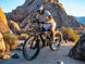 Rider on a Himiway D5 2.0 among desert boulders