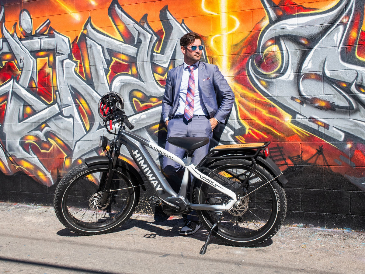Himiway D5 Pro in front of a mural