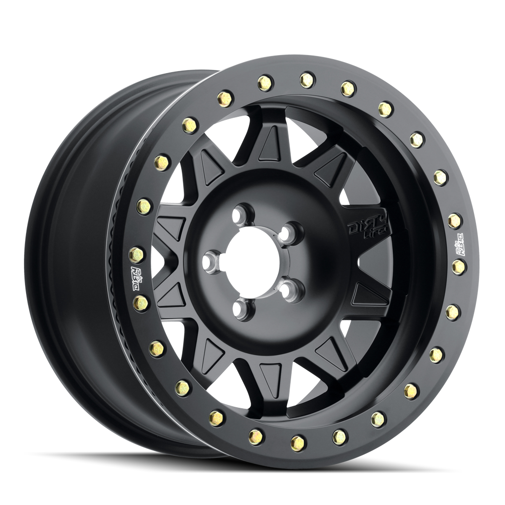 Dirty Life Roadkill Race 9302 Wheel (5/6/8-Lug) – Matte Black / Black Beadlock (Off-Road Use Only)