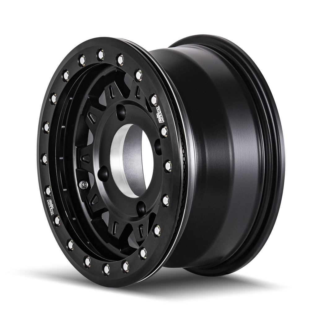 Dirty Life Roadkill Race 9302 Wheel (5/6/8-Lug) – Matte Black / Black Beadlock (Off-Road Use Only)