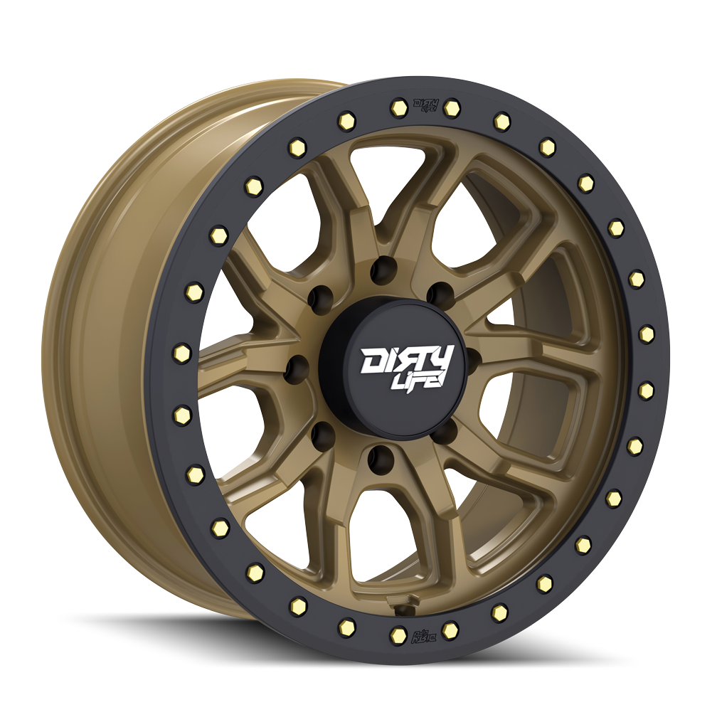 Dirty Life DT-1 9303 Wheel – Matte Gold/Black Simulated Ring