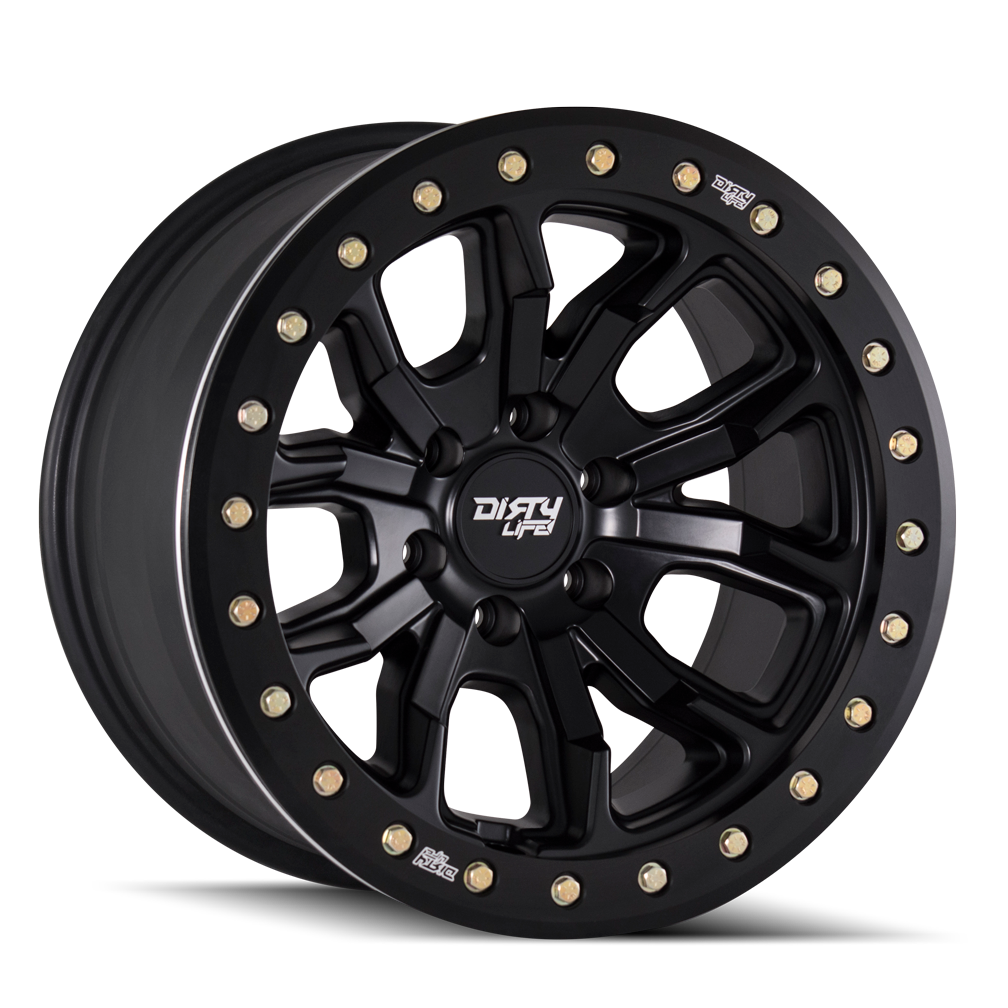 Dirty Life DT-1 9303 Wheel – Matte Black w/ Simulated Ring