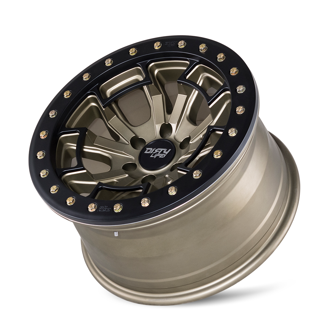 Dirty Life DT-1 9303 Wheel – Matte Gold/Black Simulated Ring