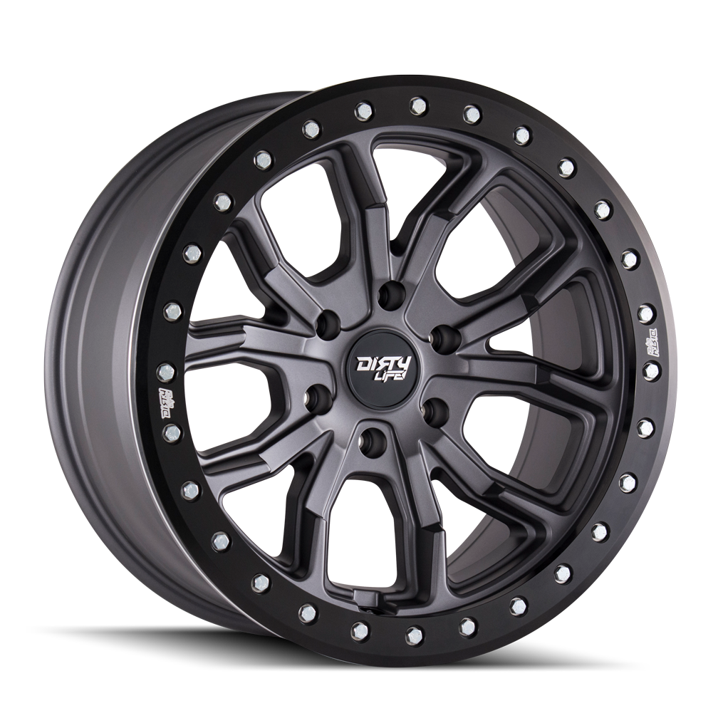 Dirty Life DT-1 9303 Wheel – Matte Gunmetal/Black Simulated Ring