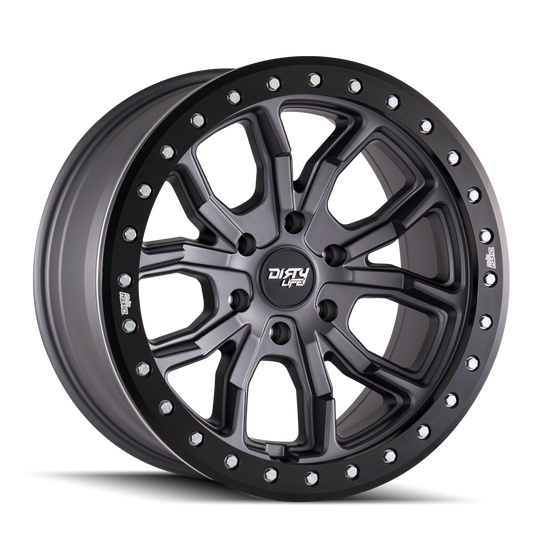 Dirty Life DT-1 9303 Wheel – Matte Gunmetal/Black Simulated Ring