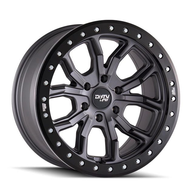 Dirty Life DT-1 9303 Wheel – Matte Gunmetal/Black Simulated Ring