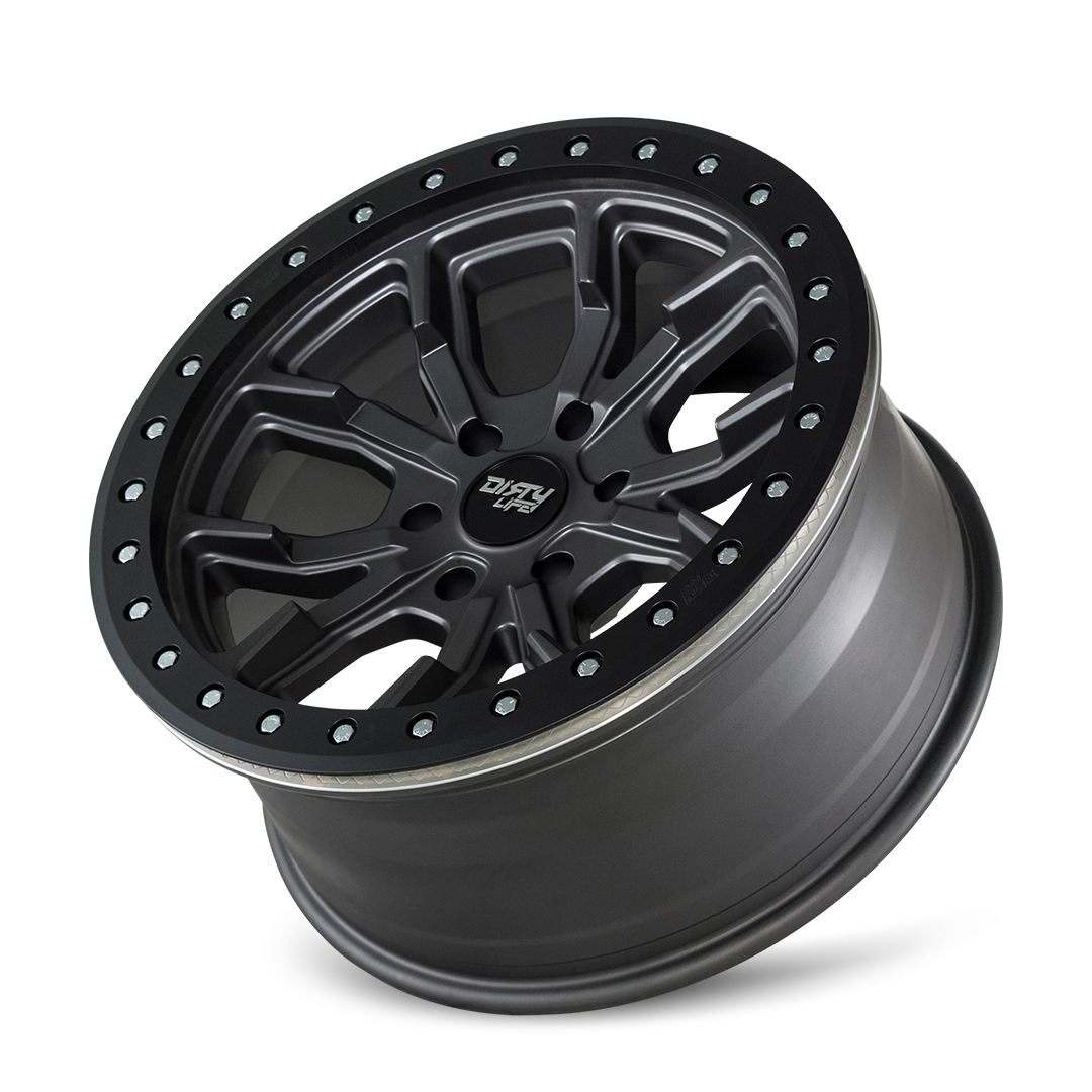 Dirty Life DT-1 9303 Wheel – Matte Gunmetal/Black Simulated Ring