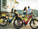 Himiway A7 e-bikes parked at a campground