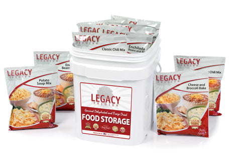 Legacy Food Storage 60 Serving Entrée Bucket product packaging bucket front view