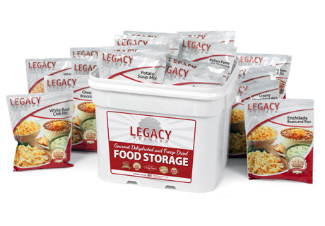 Legacy Food Storage 120 Serving Certified Gluten Free Entree Bucket main product shot of the storage bucket