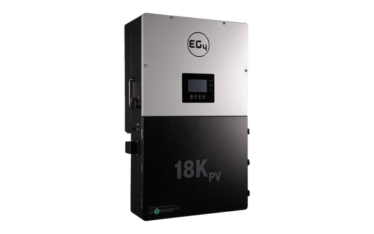 EG4 18kPV hybrid solar inverter, angle view