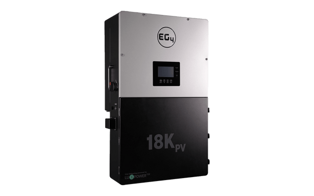 EG4 18kPV hybrid solar inverter, angle view