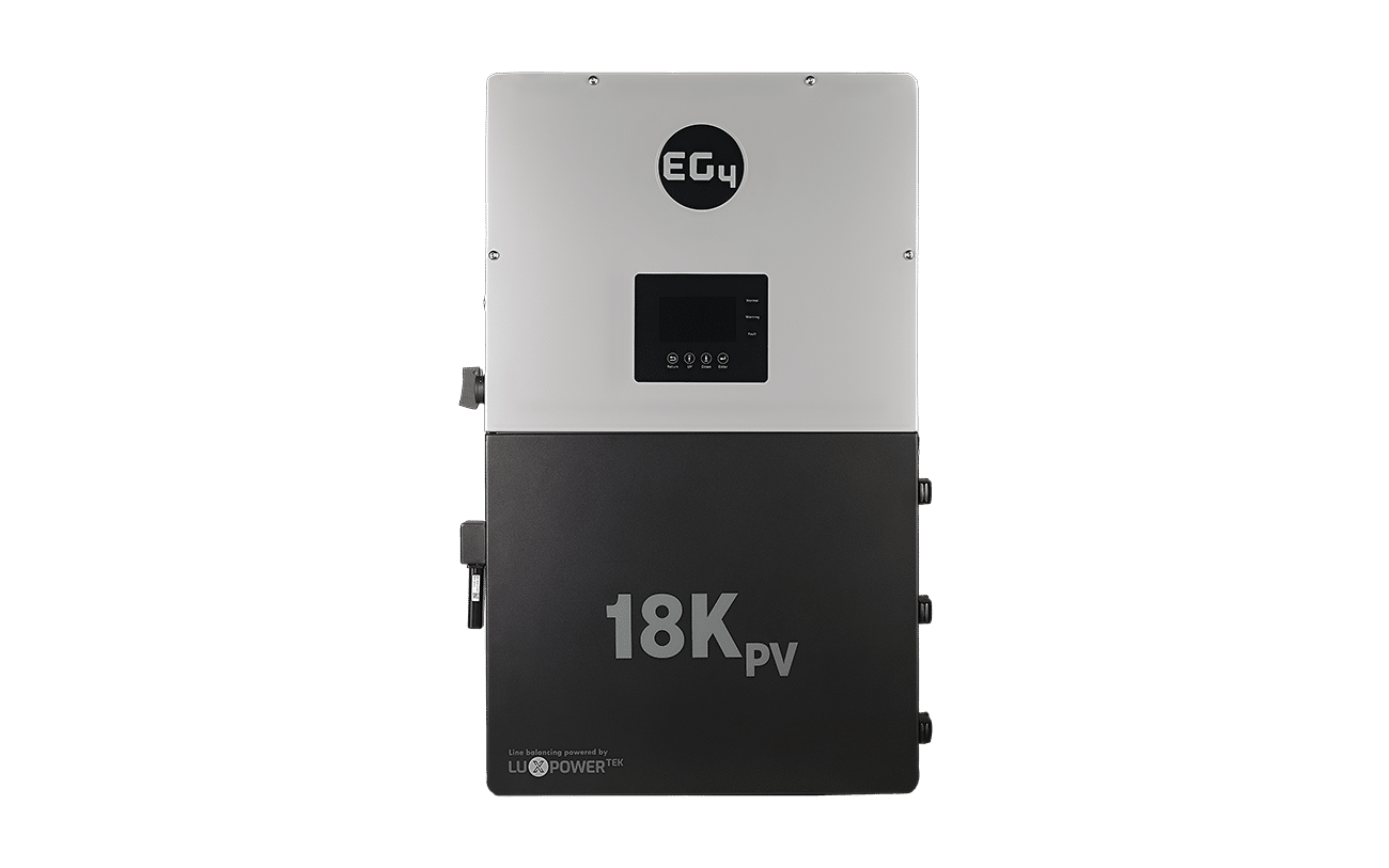 EG4 18kPV hybrid solar inverter, front view