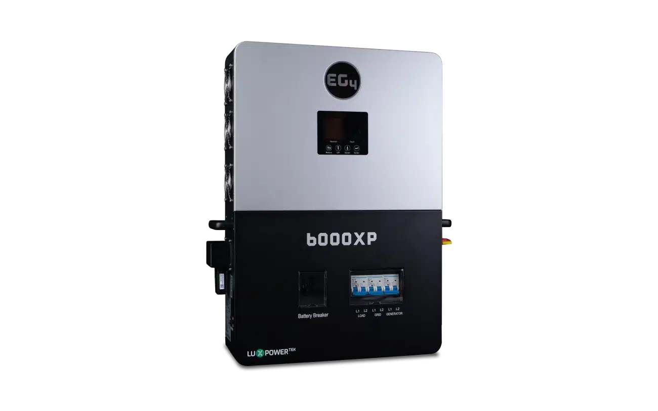 EG4 6000XP off-grid inverter, left side