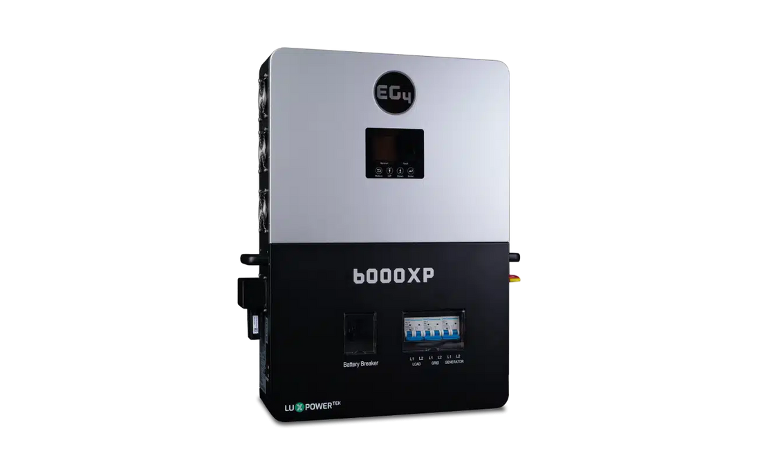 EG4 6000XP off-grid inverter, left side view