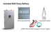 EG4 WallMount Indoor battery, right tilt