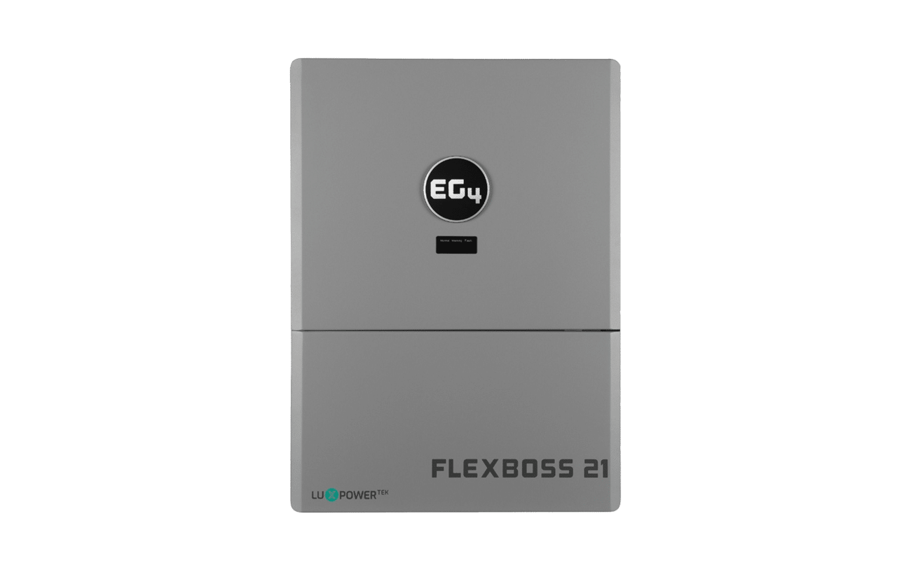 EG4 FlexBOSS21 hybrid solar inverter, front view