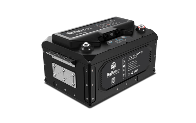 BigBattery 12V HUSKY 2 INV lithium battery, left side view