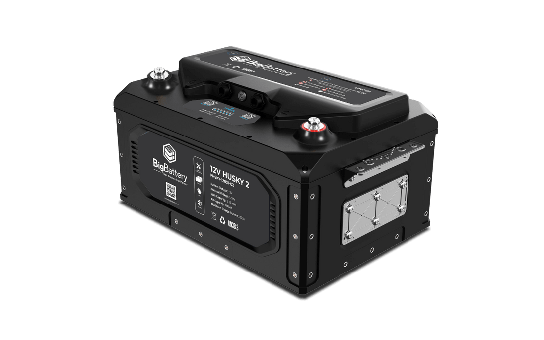 BigBattery 12V HUSKY 2 INV lithium battery, right side view