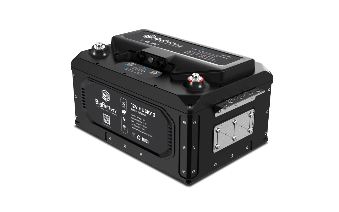 BigBattery 12V HUSKY 2 INV lithium battery, right side view