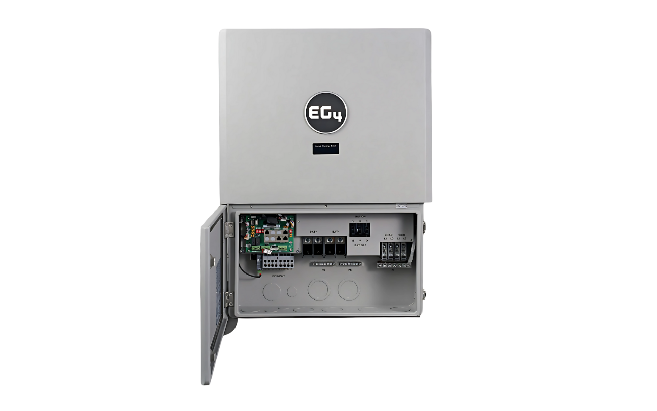 EG4 FlexBOSS18 hybrid solar inverter, angle view