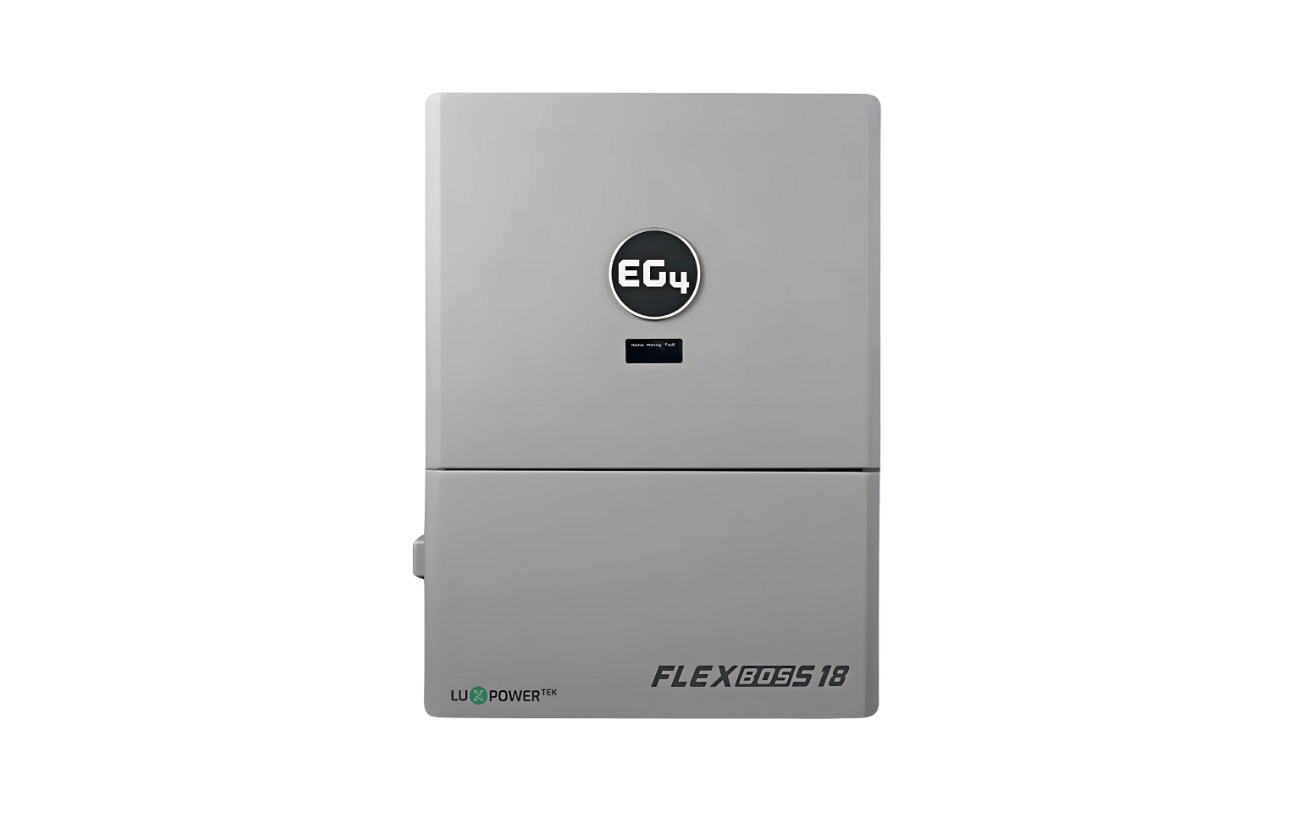 EG4 FlexBOSS18 hybrid solar inverter, front view