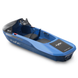 Blue EWAVE Formula Future electric jet boat, top view of seat and rear deck