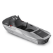 EWAVE Formula Future electric jet boat in silver, top view of the single-seat cockpit