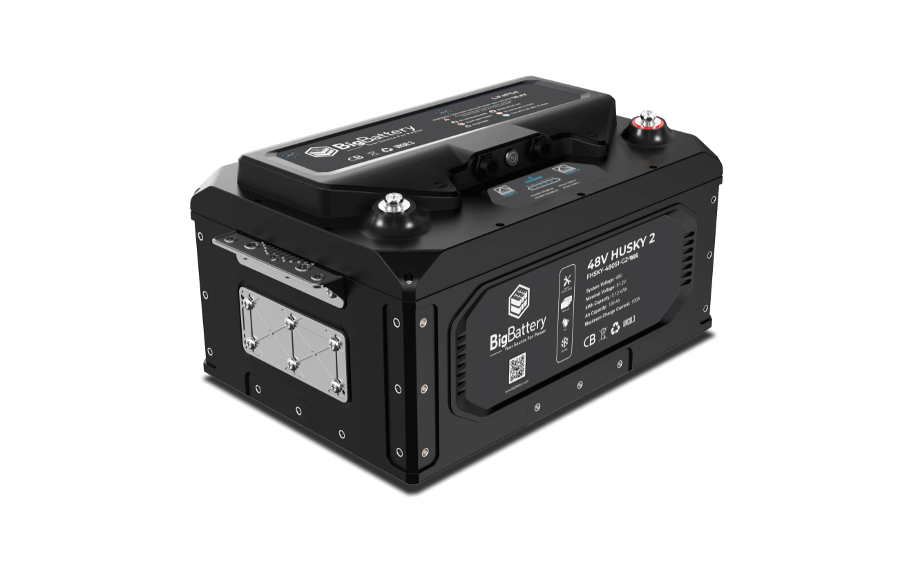 BigBattery 48V HUSKY 2 INV lithium battery, front view