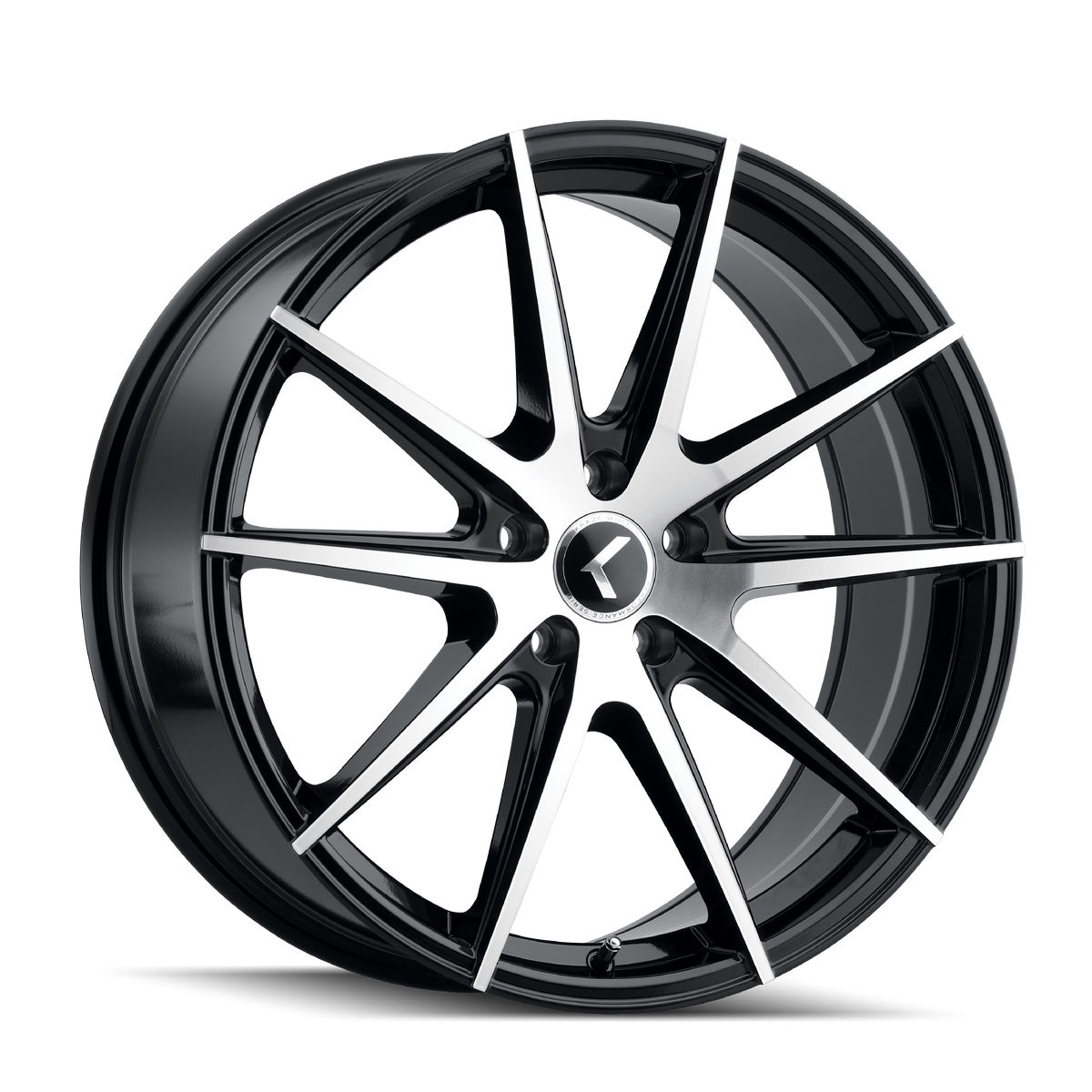 Kraze Turismo KR193 Wheel – Gloss Black w/ Machined Face