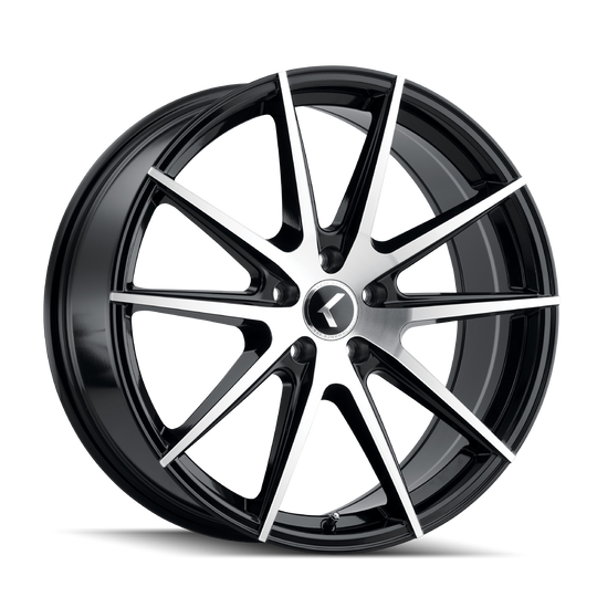 Kraze Turismo KR193 Wheel – Gloss Black w/ Machined Face