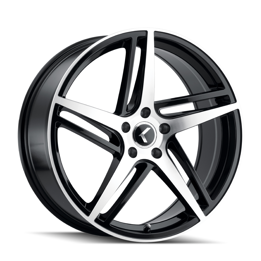 Kraze Milano KR195 Wheel – Gloss Black Machined Face