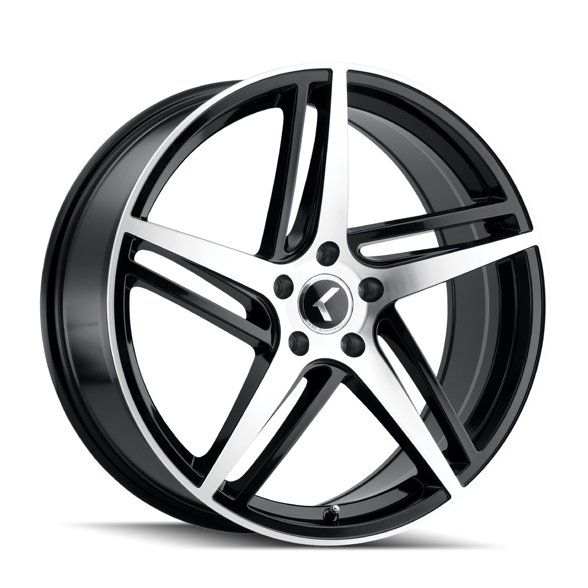 Kraze Milano KR195 Wheel – Gloss Black Machined Face